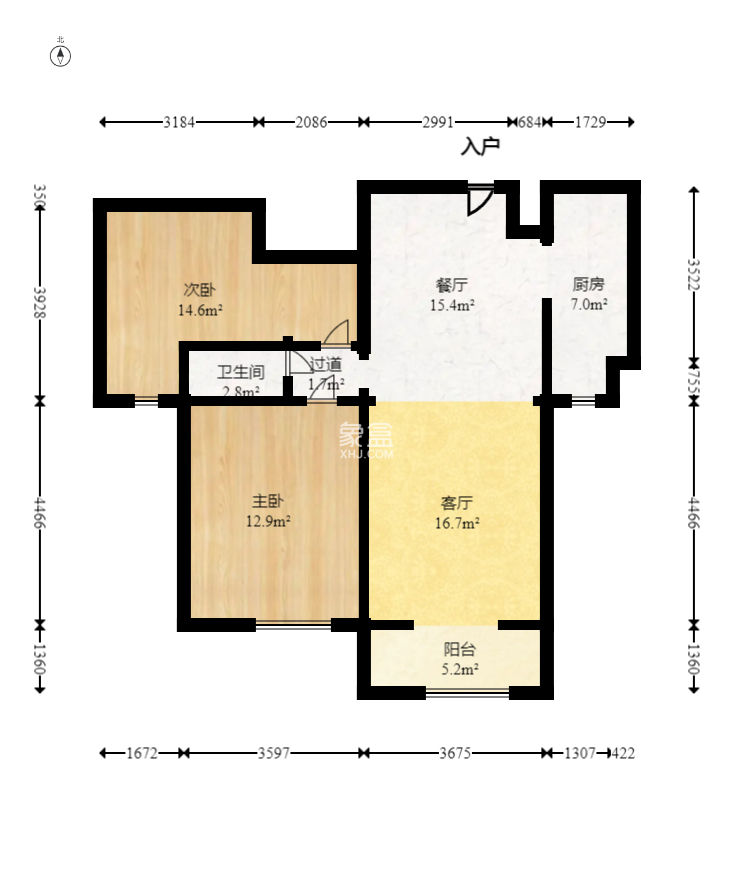 彩都公寓  2室2厅1卫    58.0万