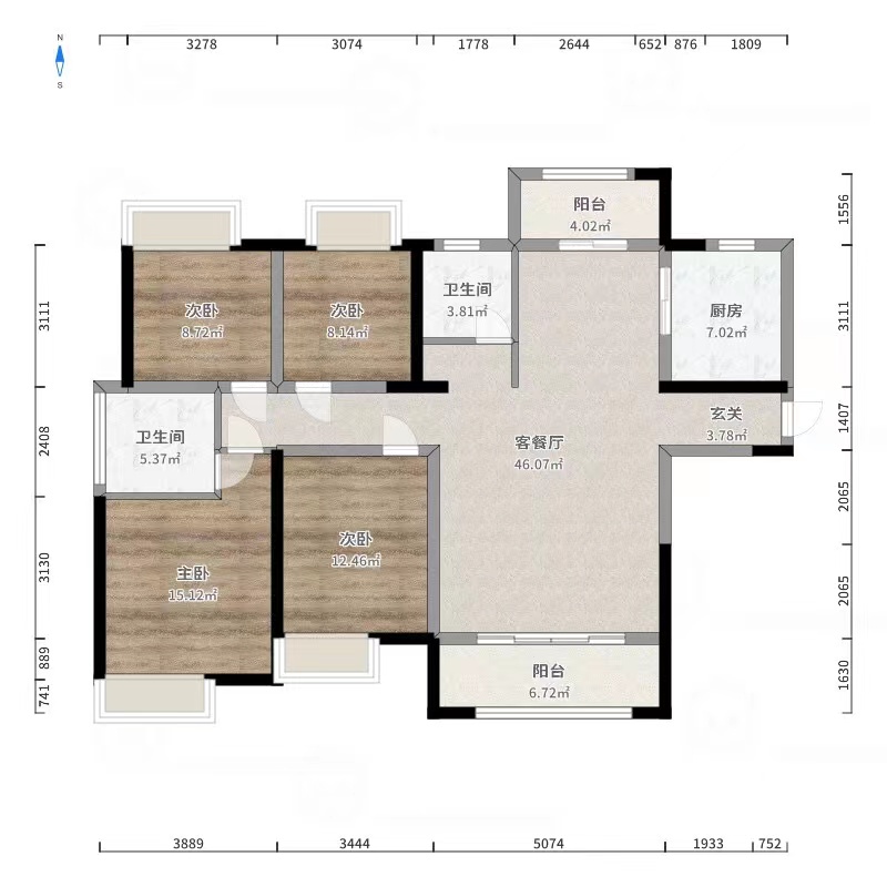 西郡佳园 4室2厅2卫 55.0万 西郡佳园 4室2厅2卫 55.0万室内图