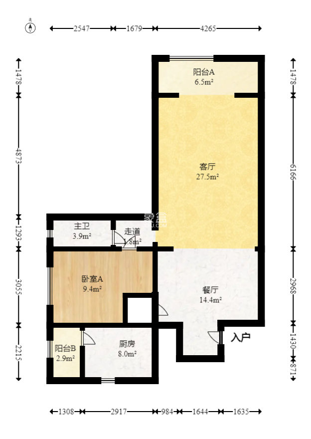 香河公寓  2室2厅1卫   63.00万