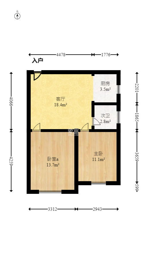 梅溪国际公寓（步步高新天地）  2室1厅1卫   58.00万