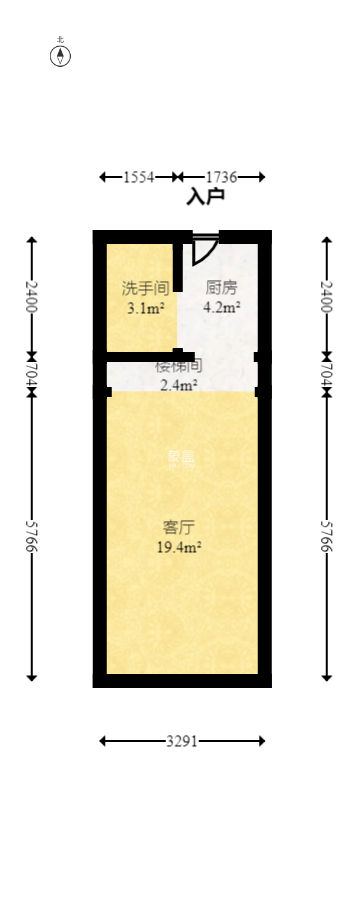 达美寰宇中心  2室1厅1卫   116.00万