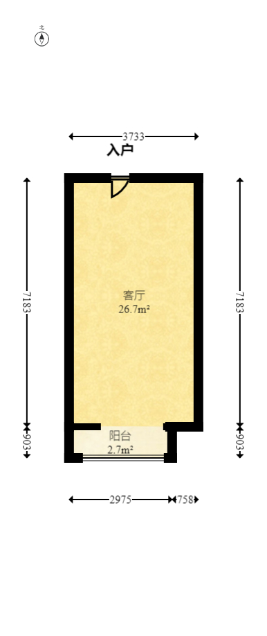 碧桂园星荟  1室1厅1卫    19.78万室内图1