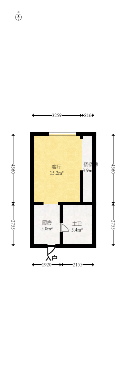 荣盛花语书苑  1室1厅1卫   32.00万户型图