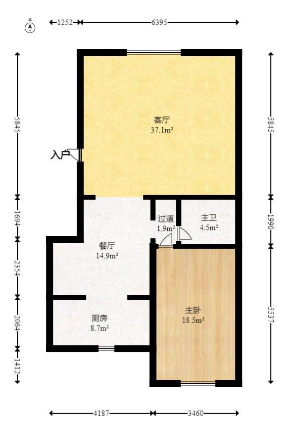 金泰小区  3室2厅1卫   140.00万室内图1