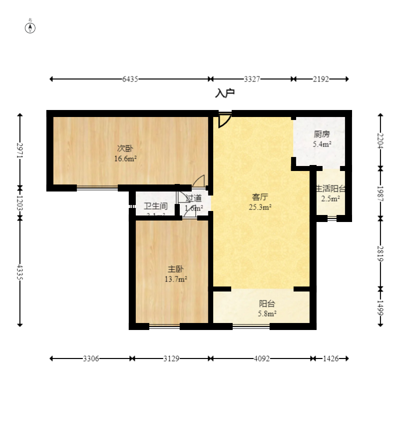 润和之悦(金泽园) 2室2厅1卫 79.8万 润和之悦(金泽园) 2室2厅1卫 79.8万户型图