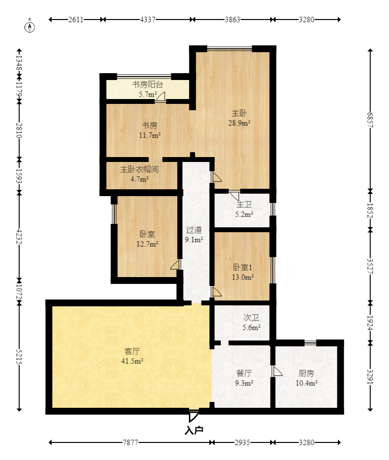 龙柏小区  4室2厅2卫   166.60万室内图1
