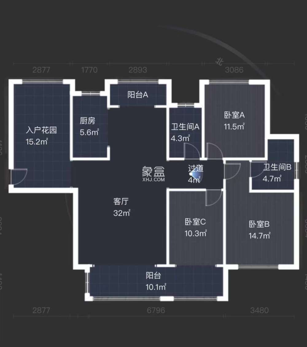 中泰财富湘江  4室2厅2卫   85.00万