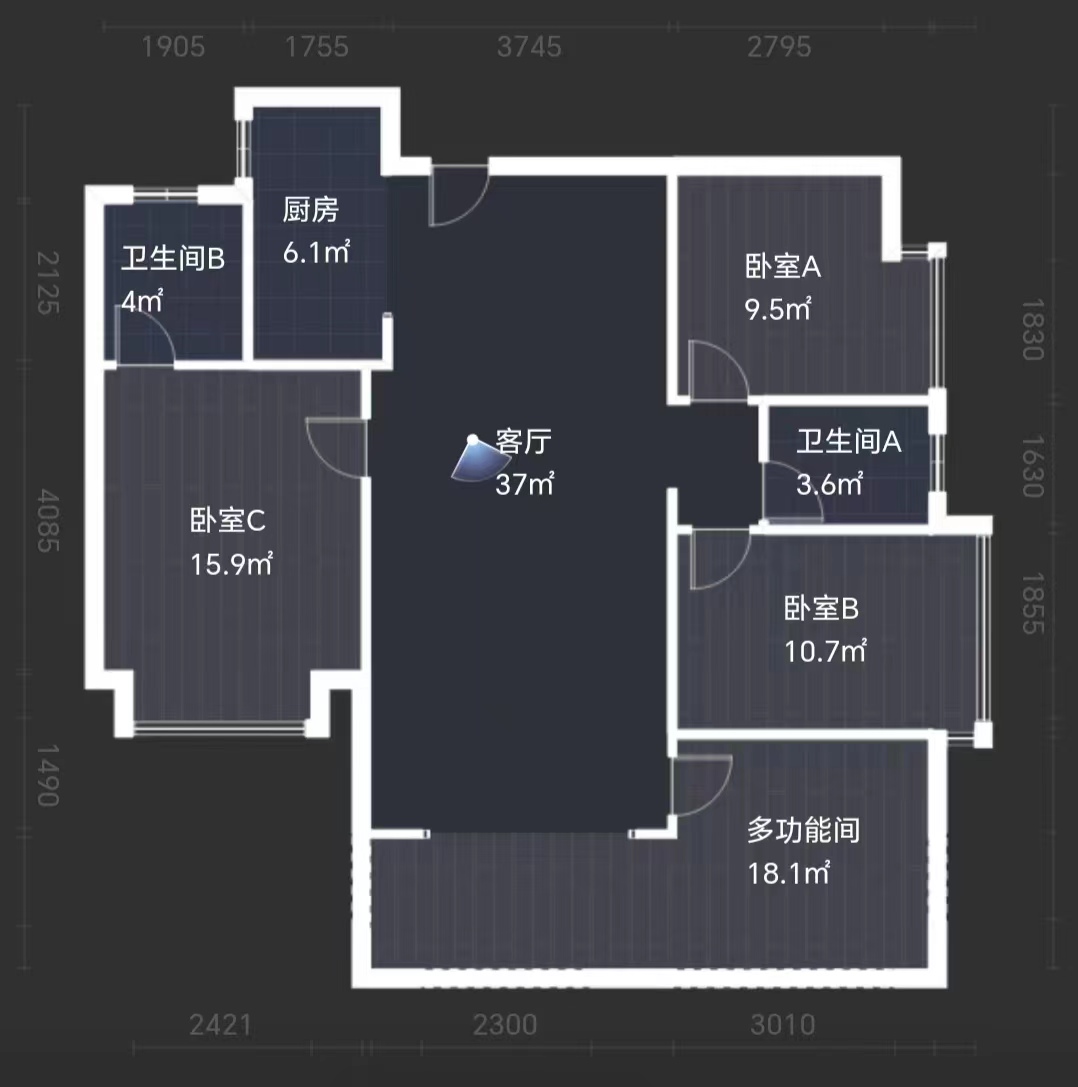 玫瑰御园  3室2厅2卫   73.00万