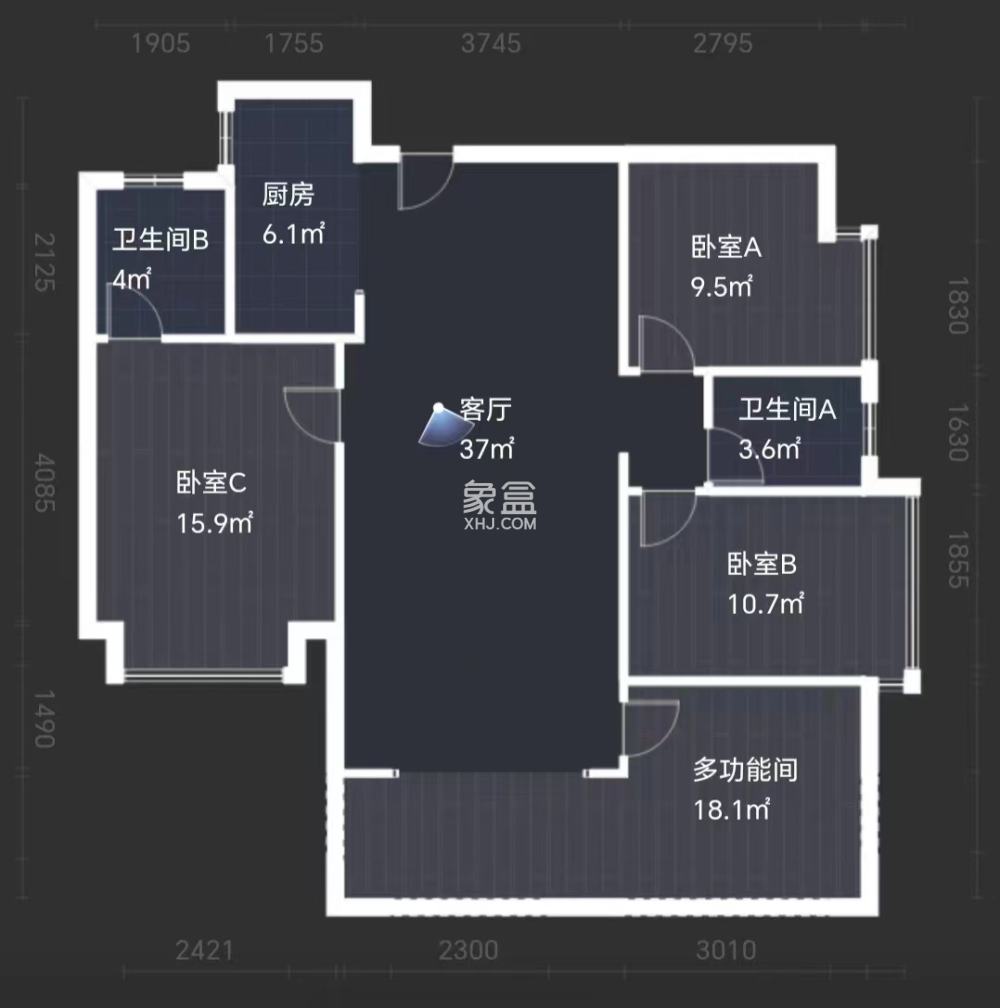 玫瑰御园  3室2厅2卫   73.00万