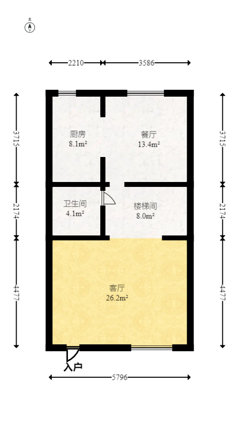 金地三千府（金地湖山樾、金地自在城）  6室2厅1卫   222.00万室内图1