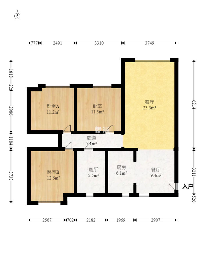 兰亭湾畔  3室2厅1卫   100.00万