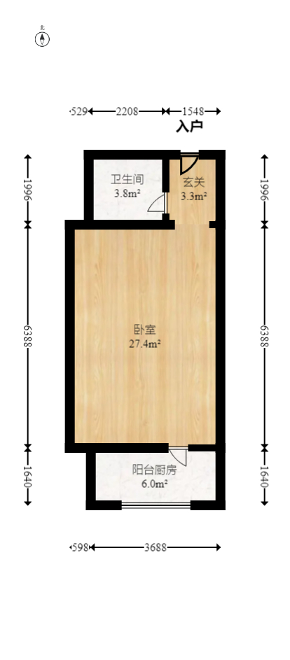 润和紫郡一期  1室1厅1卫   36.00万 润和紫郡一期  1室1厅1卫   36.00万户型图