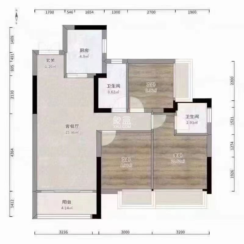 经世龙城  3室2厅1卫   58.80万