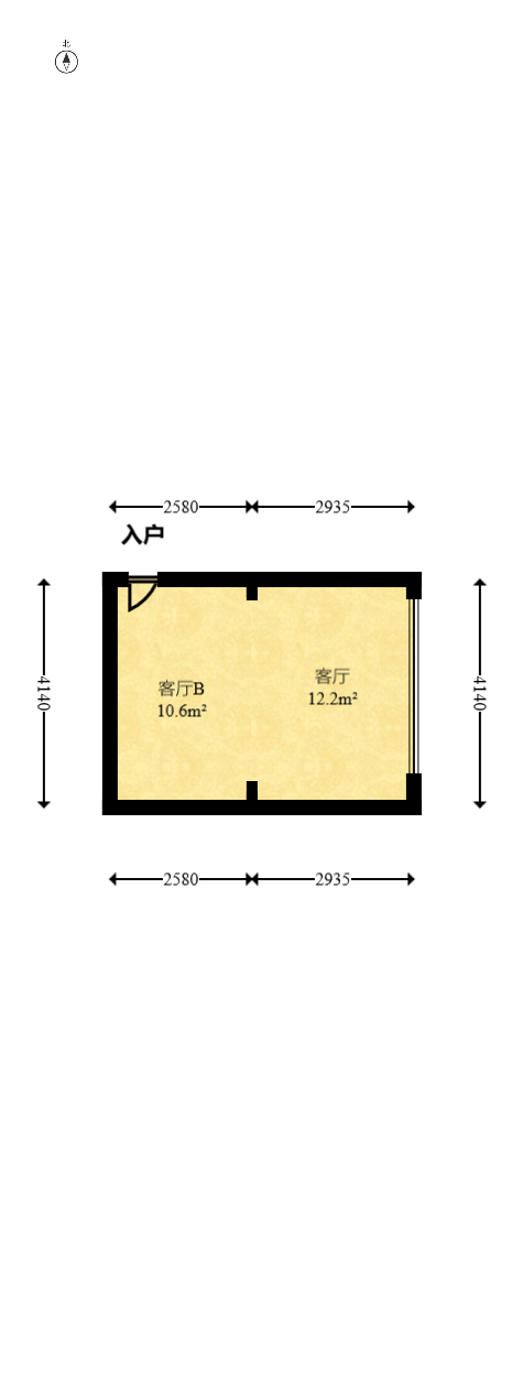 奥克斯缔壹城  1室1厅1卫   30.60万室内图1