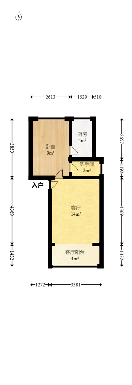 牛婆塘社区  1室1厅1卫   30.00万室内图1