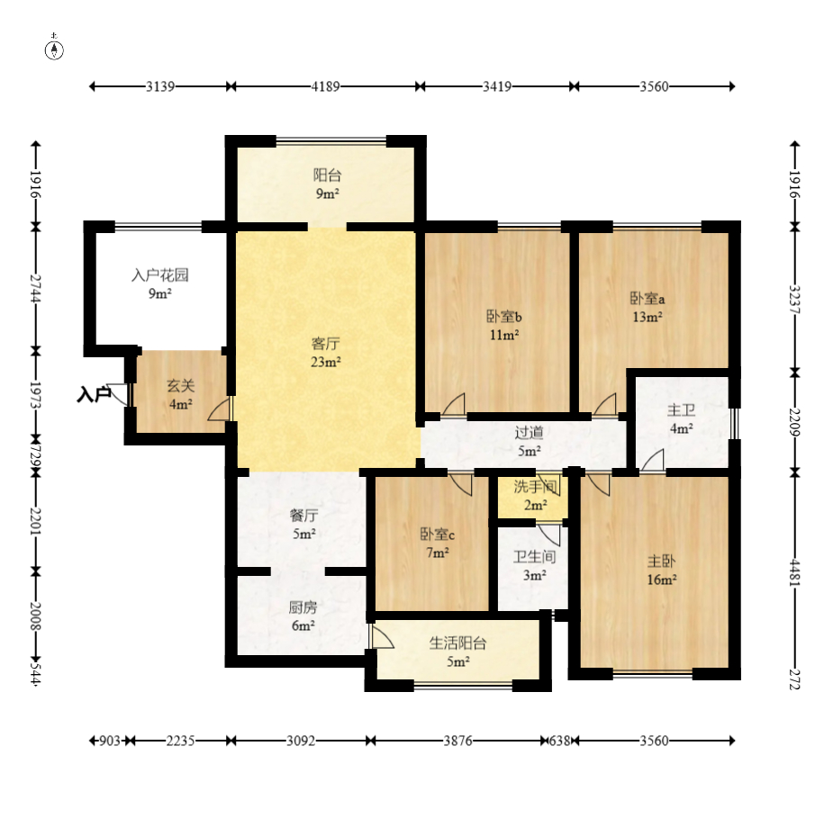 富基世纪公园  5室2厅1卫   89.40万室内图1