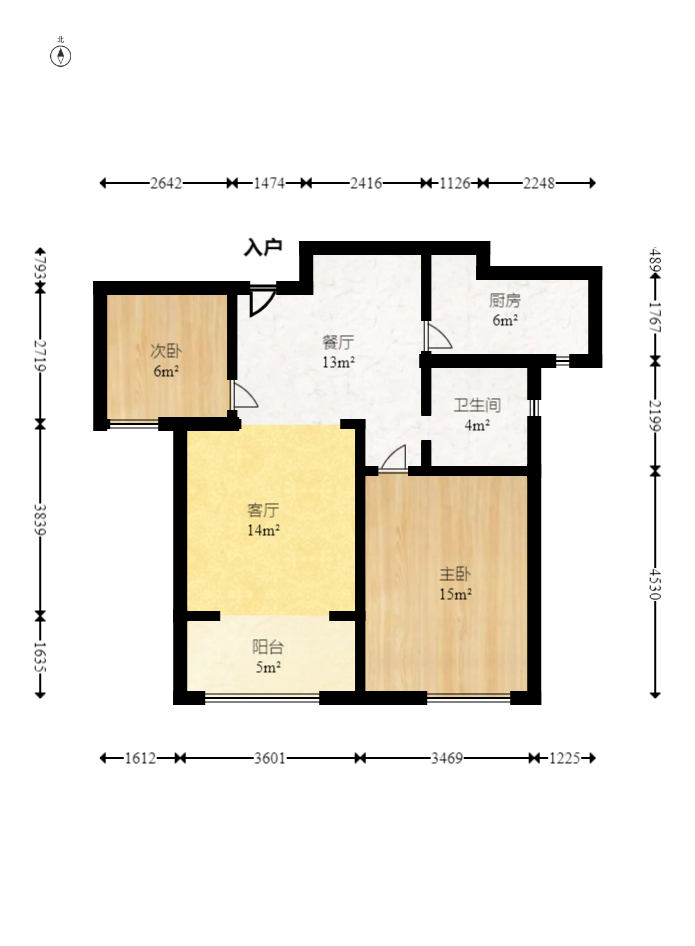 新城国际花都 2室2厅1卫 60.0万 新城国际花都 2室2厅1卫 60.0万户型图