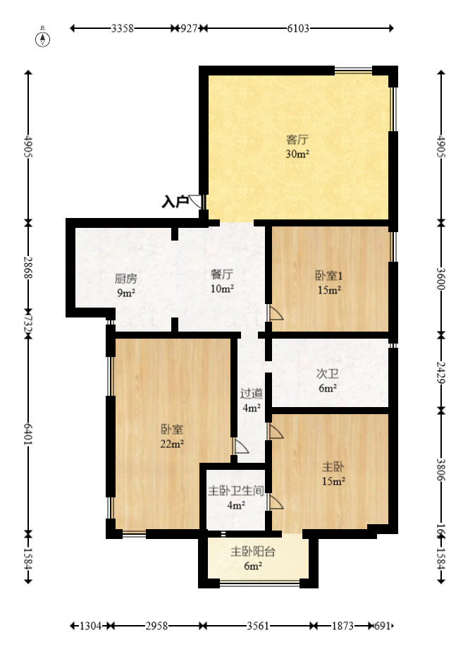 古汉名居  4室2厅2卫    129.0万室内图1