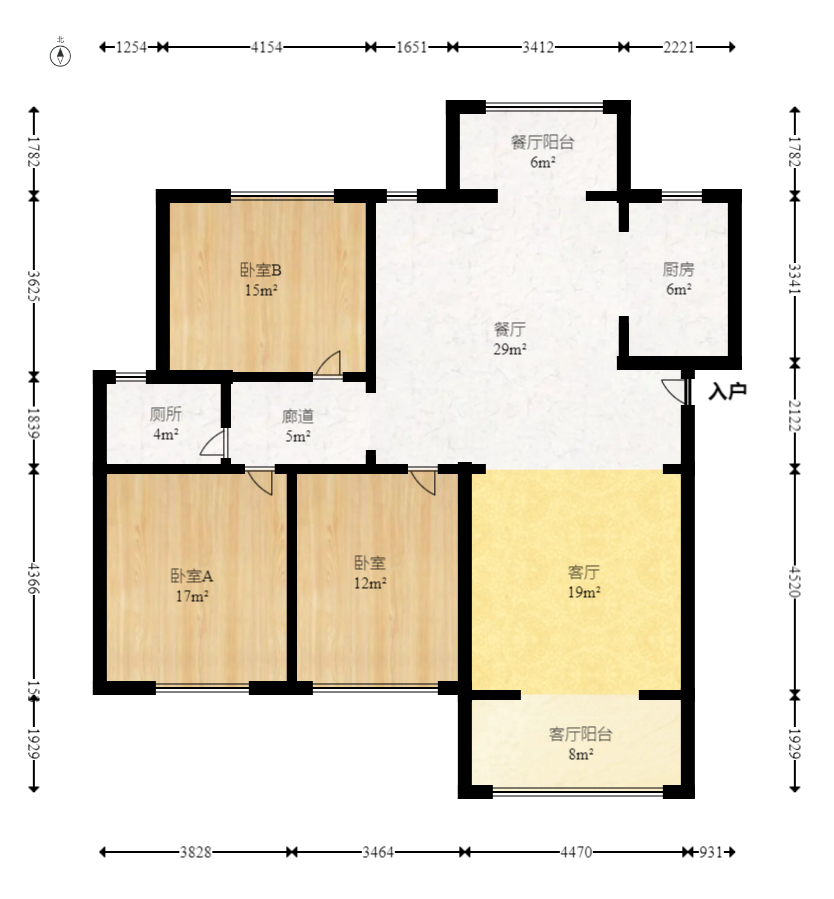 枫华府第  5室2厅2卫    122.8万室内图1