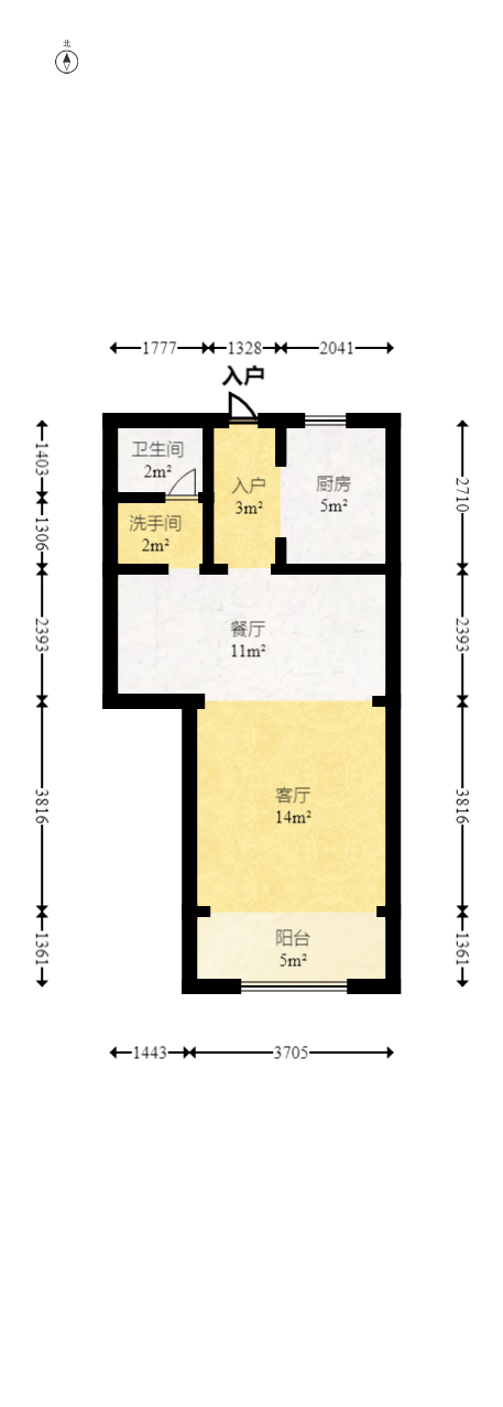 星湖湾一期高层  3室2厅3卫    119.56万室内图1