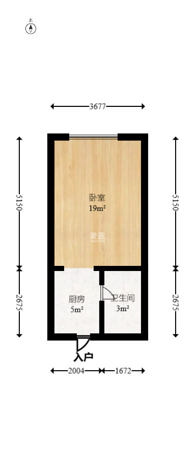 绿地新都会  1室1厅1卫   36.00万