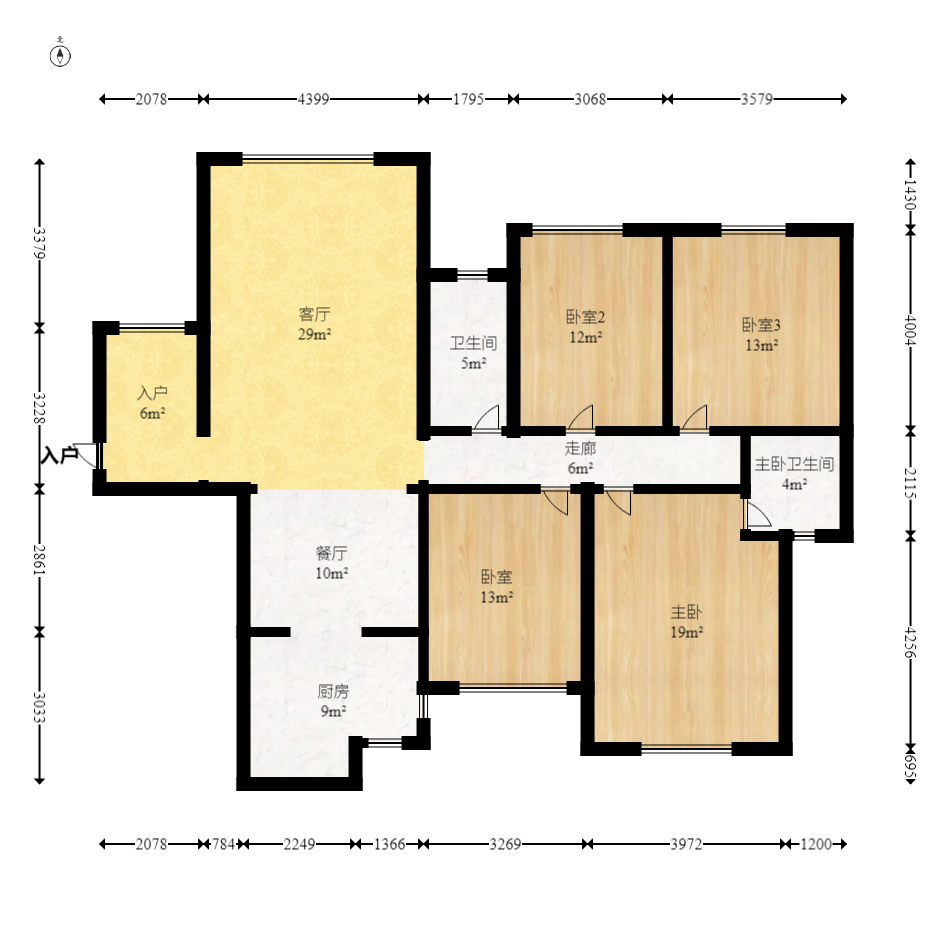 紫华郡  4室2厅2卫    79.8万 紫华郡  4室2厅2卫    79.8万户型图