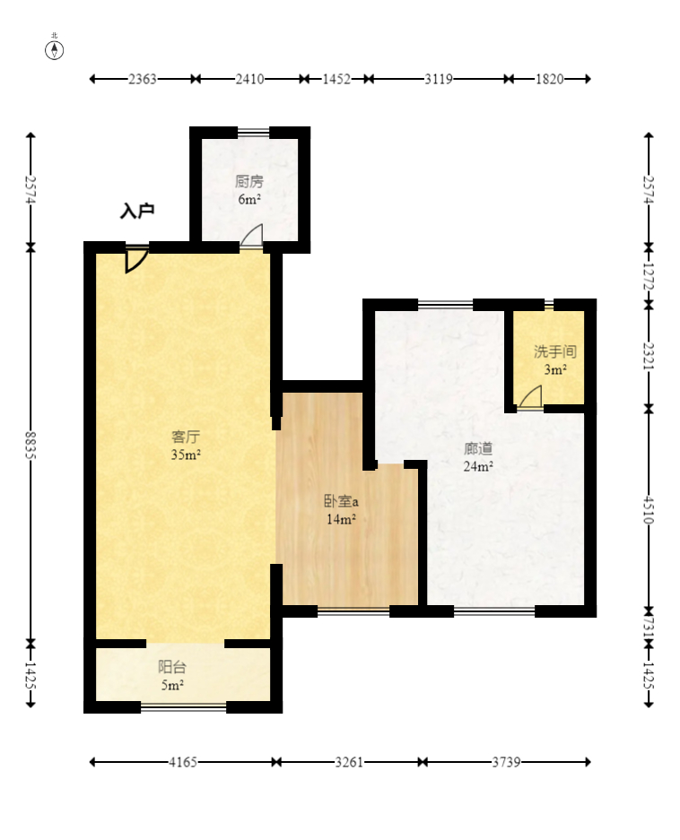 建发央著  3室2厅2卫   162.00万室内图1