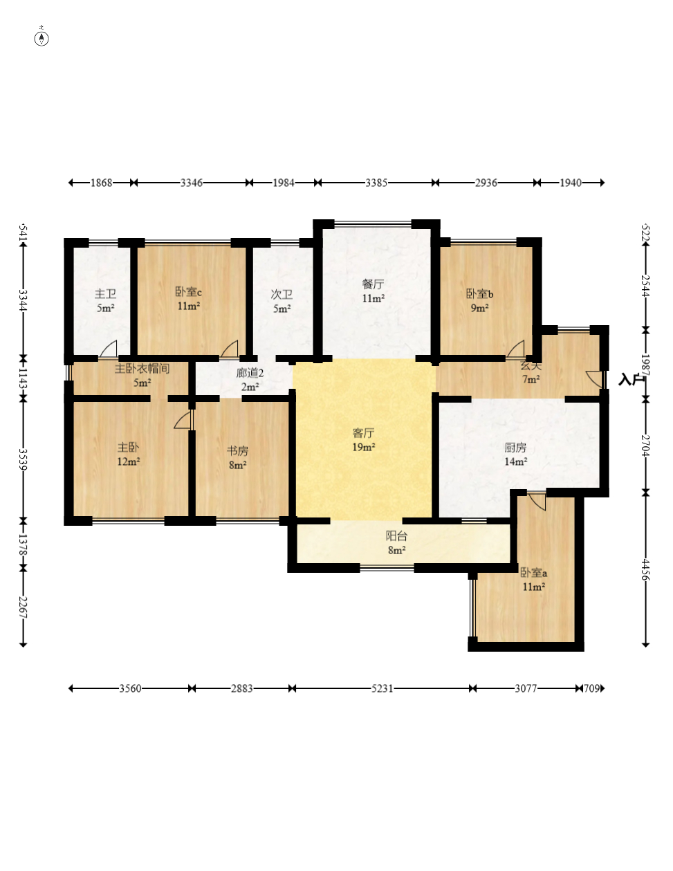 和泓梅溪四季  5室2厅1卫    280.0万室内图1