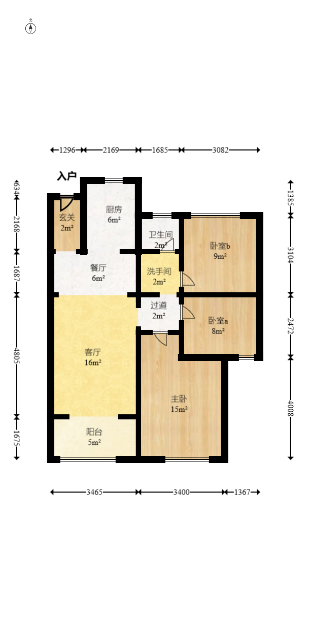 新城国际花都 3室2厅1卫 81.0万 新城国际花都 3室2厅1卫 81.0万户型图