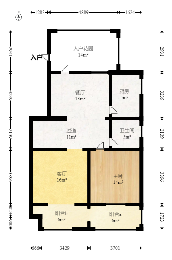 澳海澜庭  5室2厅2卫   126.80万室内图1