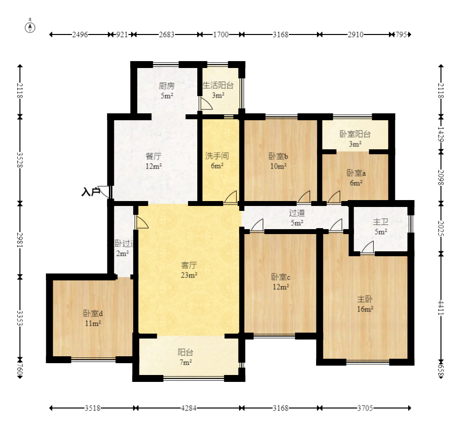 澳海澜庭 5室2厅2卫 105.0万 澳海澜庭 5室2厅2卫 105.0万户型图