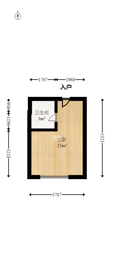荣泰广场  1室1厅1卫   26.80万