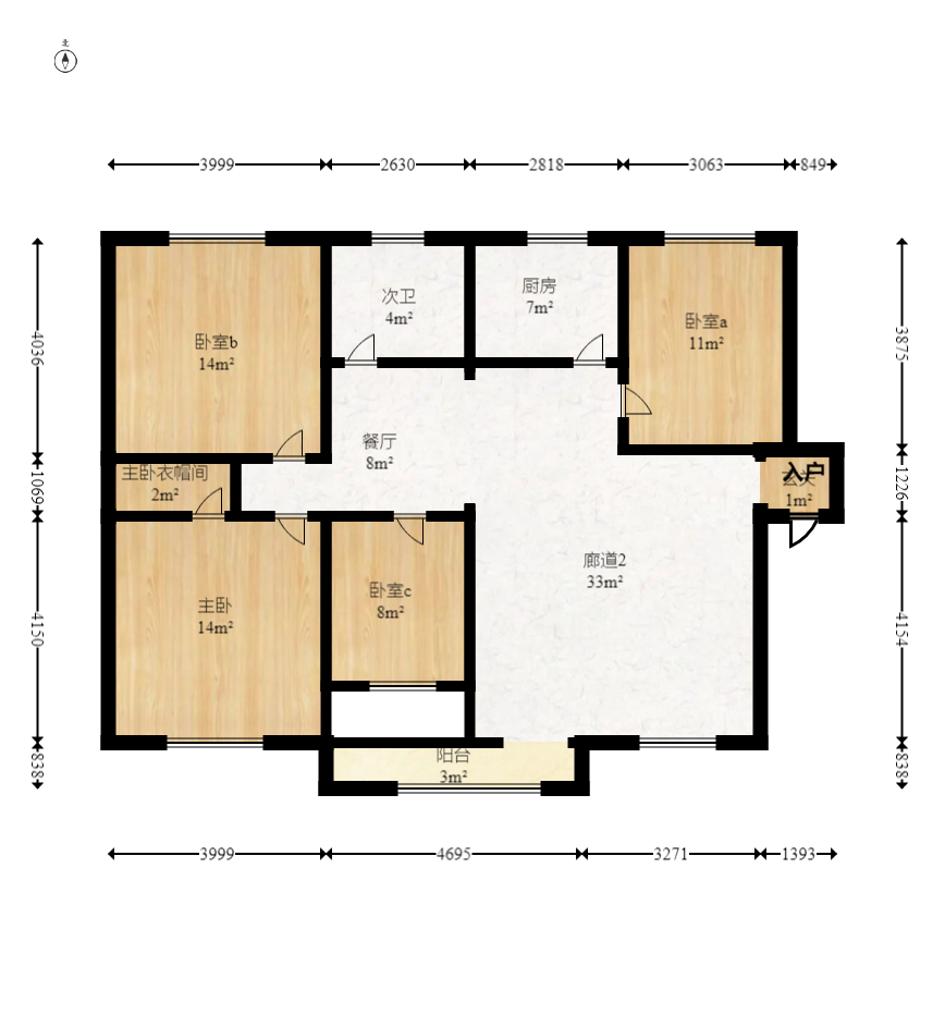 雷锋机电市场一期 3室2厅2卫 75.8万 雷锋机电市场一期 3室2厅2卫 75.8万户型图