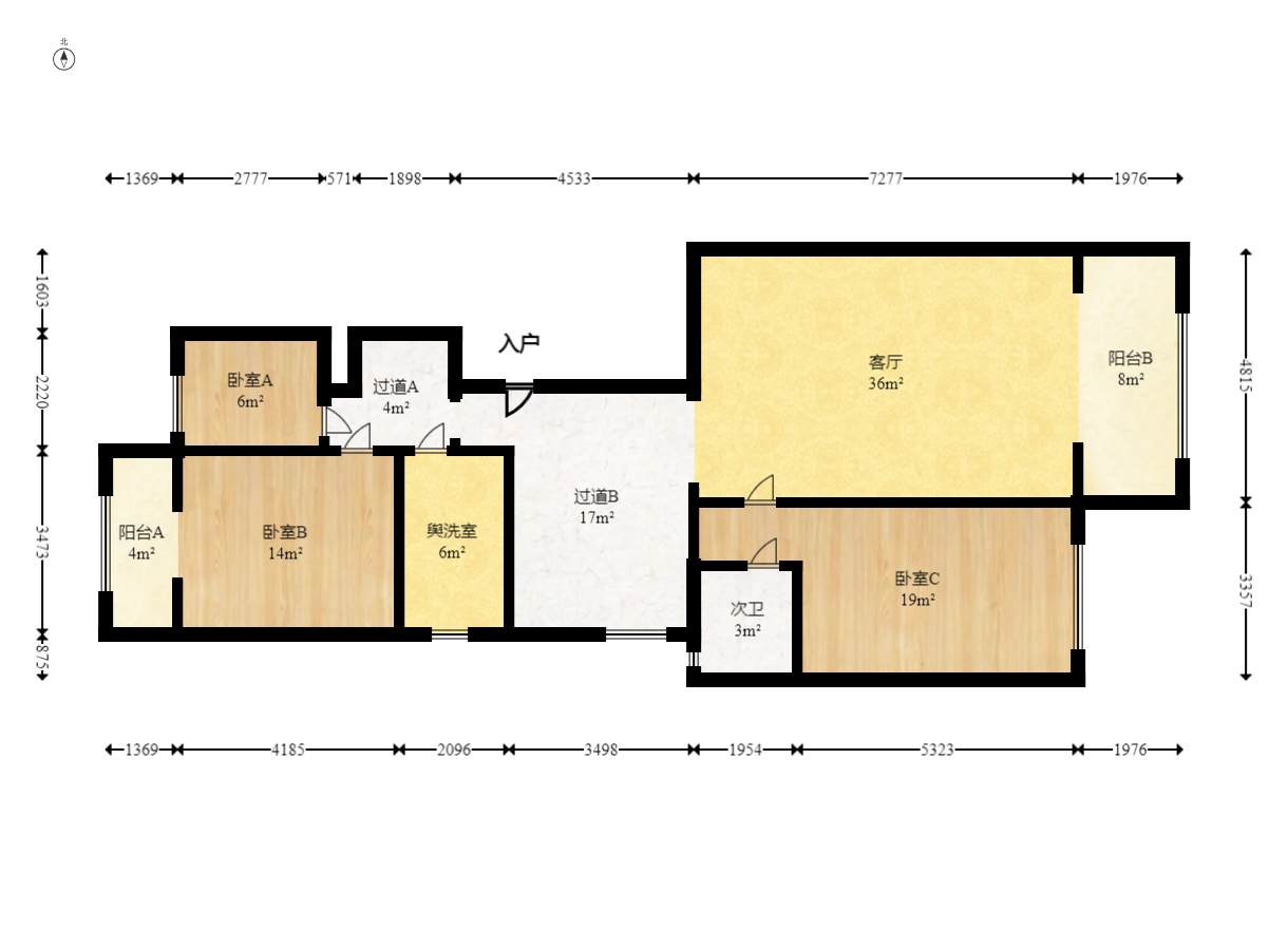 山水霖城(植物原著)  3室2厅2卫    90.0万 山水霖城(植物原著)  3室2厅2卫    90.0万户型图
