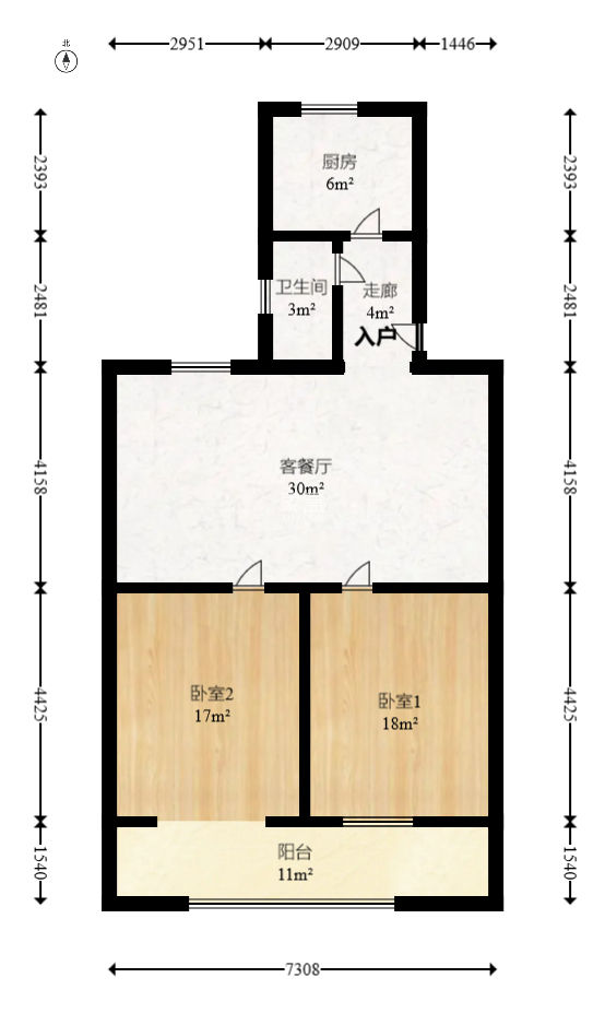 新河路排水處宿舍  2室1廳1衛(wèi)   78.50萬