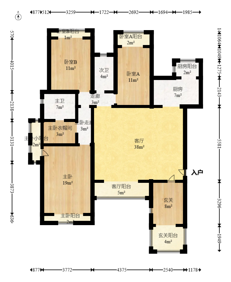中建芙蓉和苑  3室2厅2卫    281.29万室内图1