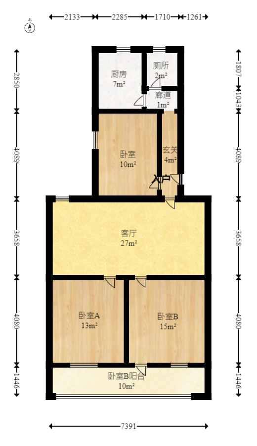 矿冶研究院(科学文明小区)  3室2厅1卫   78.00万室内图1