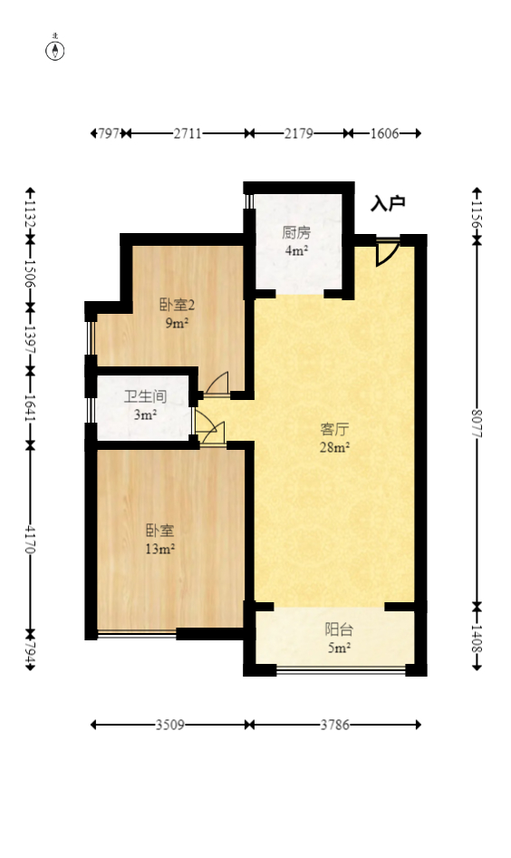 光明城市(星辰青年城) 2室2厅1卫 46.46万 光明城市(星辰青年城) 2室2厅1卫 46.46万户型图