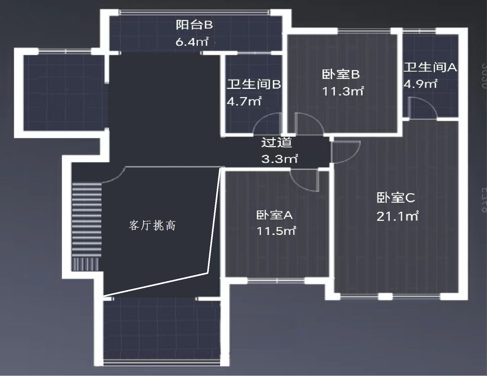 红盾雅园  7室3厅4卫   118.00万室内图