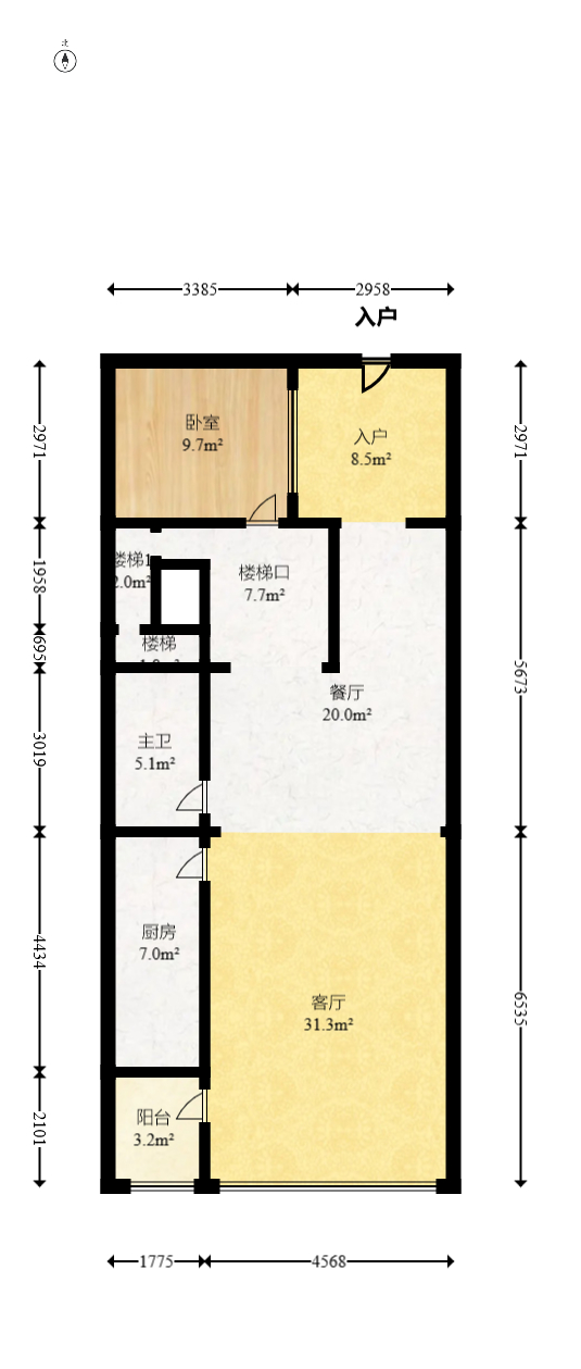 香格里嘉园  5室2厅2卫   154.00万室内图1