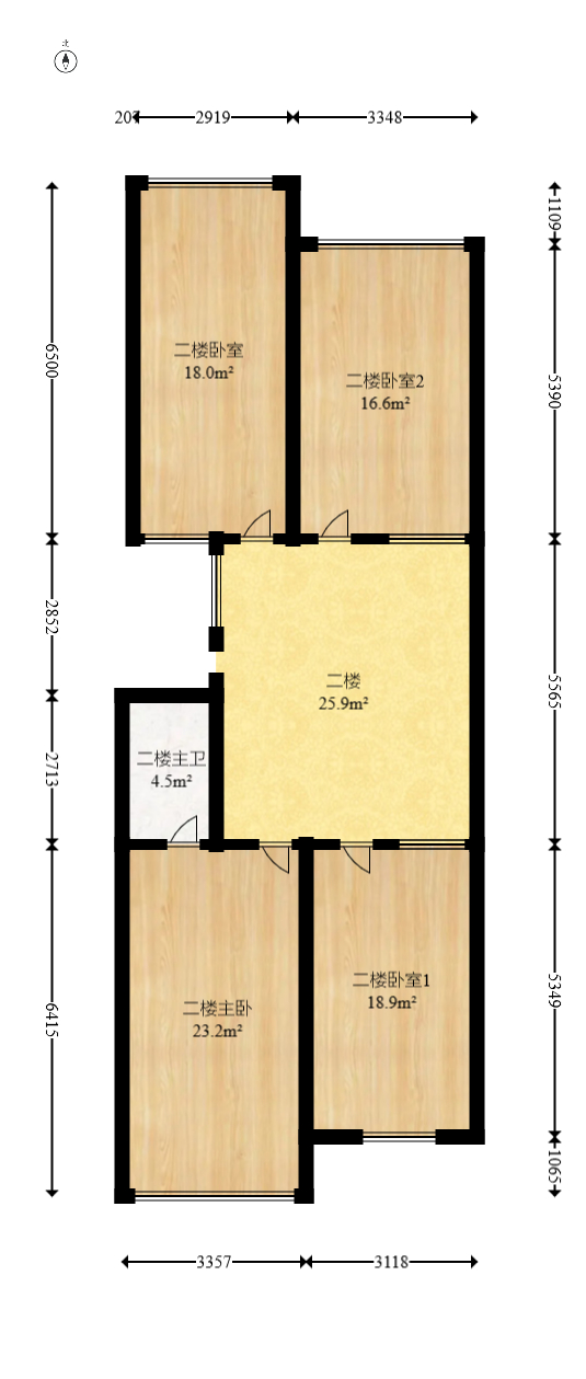 香格里嘉园  5室2厅2卫   154.00万户型图
