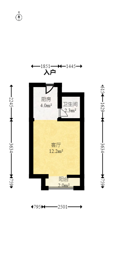 碧桂园星荟  1室1厅1卫    15.8万 碧桂园星荟  1室1厅1卫    15.8万户型图