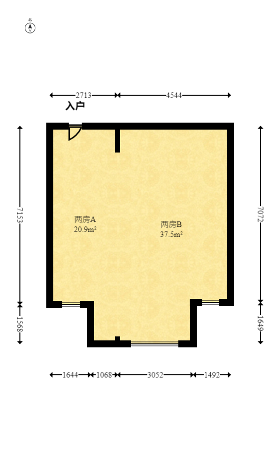 星城荣域  1室1厅1卫   36.00万室内图1
