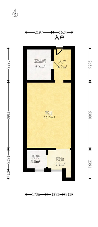 望兴景园二期（望兴西西里）  1室1厅1卫    41.97万