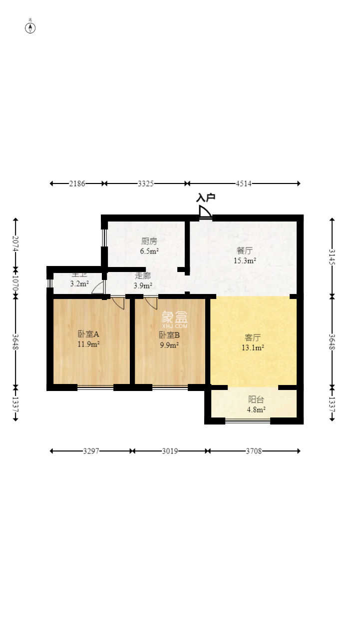 鑫远御文台一期  2室2厅1卫   88.00万