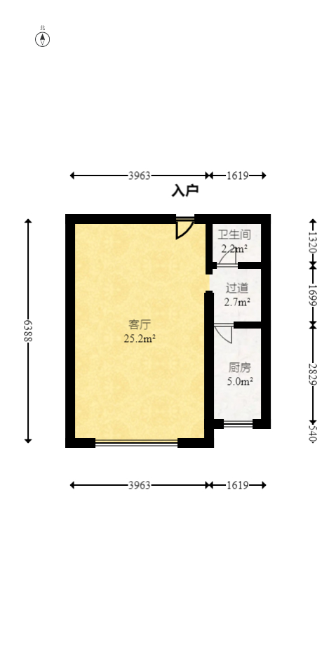 阳光晶城  2室1厅1卫   67.80万室内图1