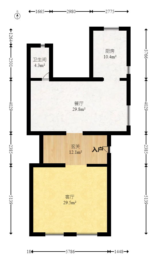 卓越蔚蓝海岸一期  6室3厅5卫   608.00万室内图1