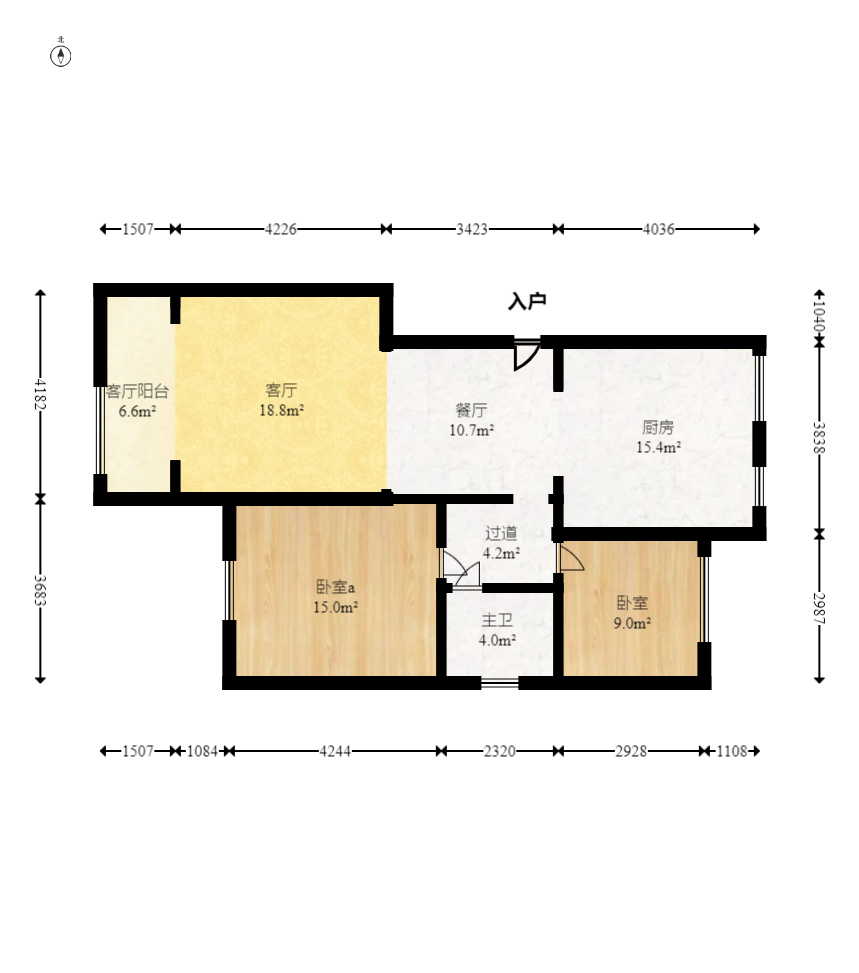 晶华美地 4室2厅2卫 99.80万 晶华美地 4室2厅2卫 99.80万户型图