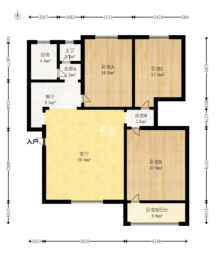 天鸿小区  3室2厅2卫   68.00万