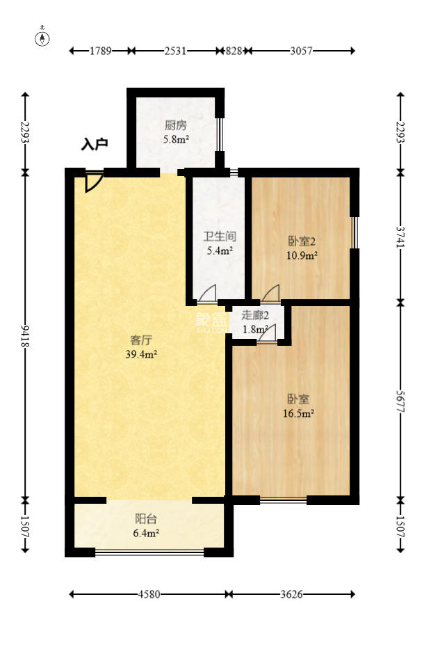 博雅湘水湾  2室2厅1卫    49.8万 博雅湘水湾  2室2厅1卫    49.8万户型图